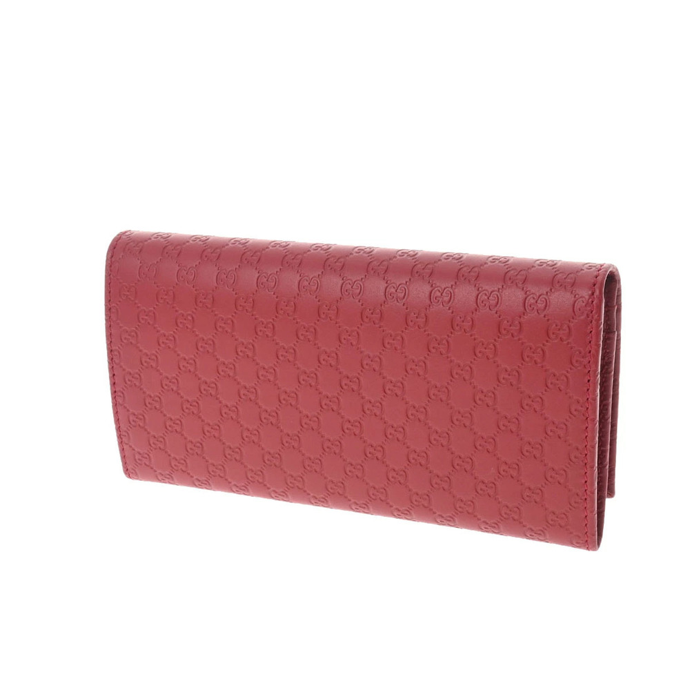 Gucci Red Leather ssima Bi Long Purple Wallet fold Bordeaux Red Purple